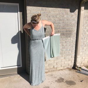 Adrianna Papell Bridesmaids Dress - Frosted Sage